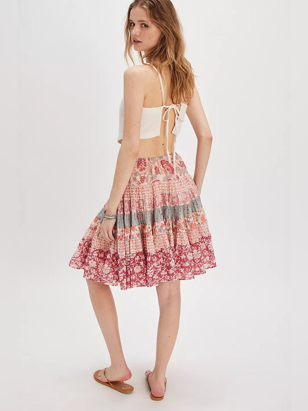 𝓯𝓹 Free People ~ Many Layers Midi Skirt - Picture 9 of 13